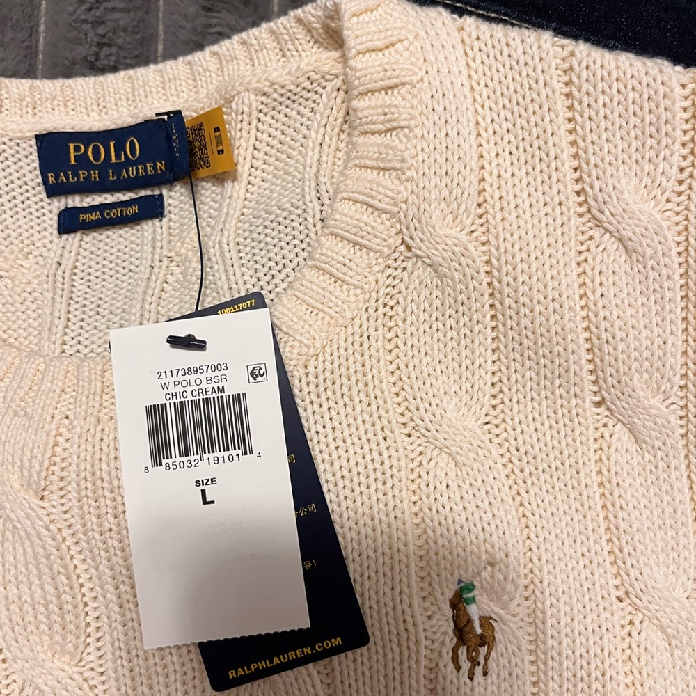 Ralph Lauren Cable knit sweater size Large. - Picture 4 of 5